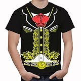 Viva Mexico Youth Teen Kids Mexican Mariachi T-Shirt Medium Black