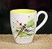 Dean Crouser Dragonfly Watercolor Yellow On White 16 Ounce Glossy Stoneware Mug With Handle