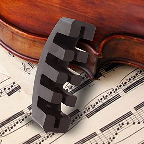 Rubber Violin Practice Mute Combo, 2 Pack Claw Style & 2 Pack Round