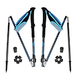 REDCAMP Aluminium Walking Sticks Collapsible,2 Pack 1 Year Warranty,Ultralight Quick Flip Lock Trekking Poles for Hiking