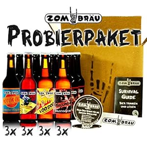 Zombräu Craft Beer Probierpaket – 12 x 0,33l Bier Set – In Handarbeit gebraute Biersorten mit einzigartigem Geschmack…