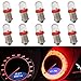 Partsam 10pc Ba9s Bayonet Base Diode LED Light Bulb Instrument Panel Gauge Cluster Dashboard Indicator Lamp, Red