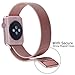 Apple Watch Band,Yoome Fully Magnetic Closure Clasp Mesh Milanese Loop Stainless Steel Bracelet Replacement Band Strap for Apple Iwatch Sport&edition (Rose gold, 38MM)