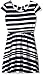 One Step Up Girls' Stripe Liverpool Skater with Criss Cross Back Dress