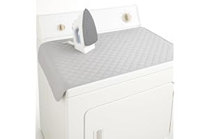 DEPENDABLE INDUSTRIES INC. ESSENTIALS Portable Ironing Mat 18" x 31" – Magnetic Quilted Ironing Blanket, Heat-Resistant Cotton Pad for Washer, Dryer, or Tabletop – Foldable Ironing Board Alternative