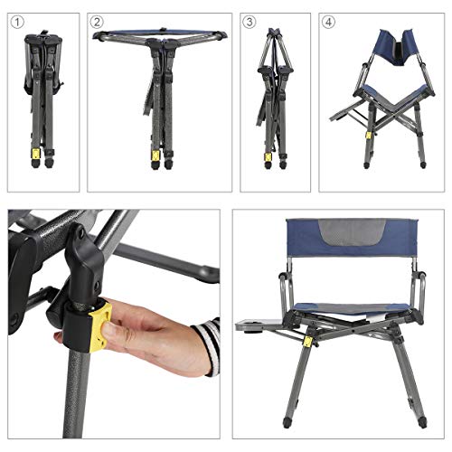 PORTAL Compact Folding Directors Chair Heavy Duty Folding Chair Padded