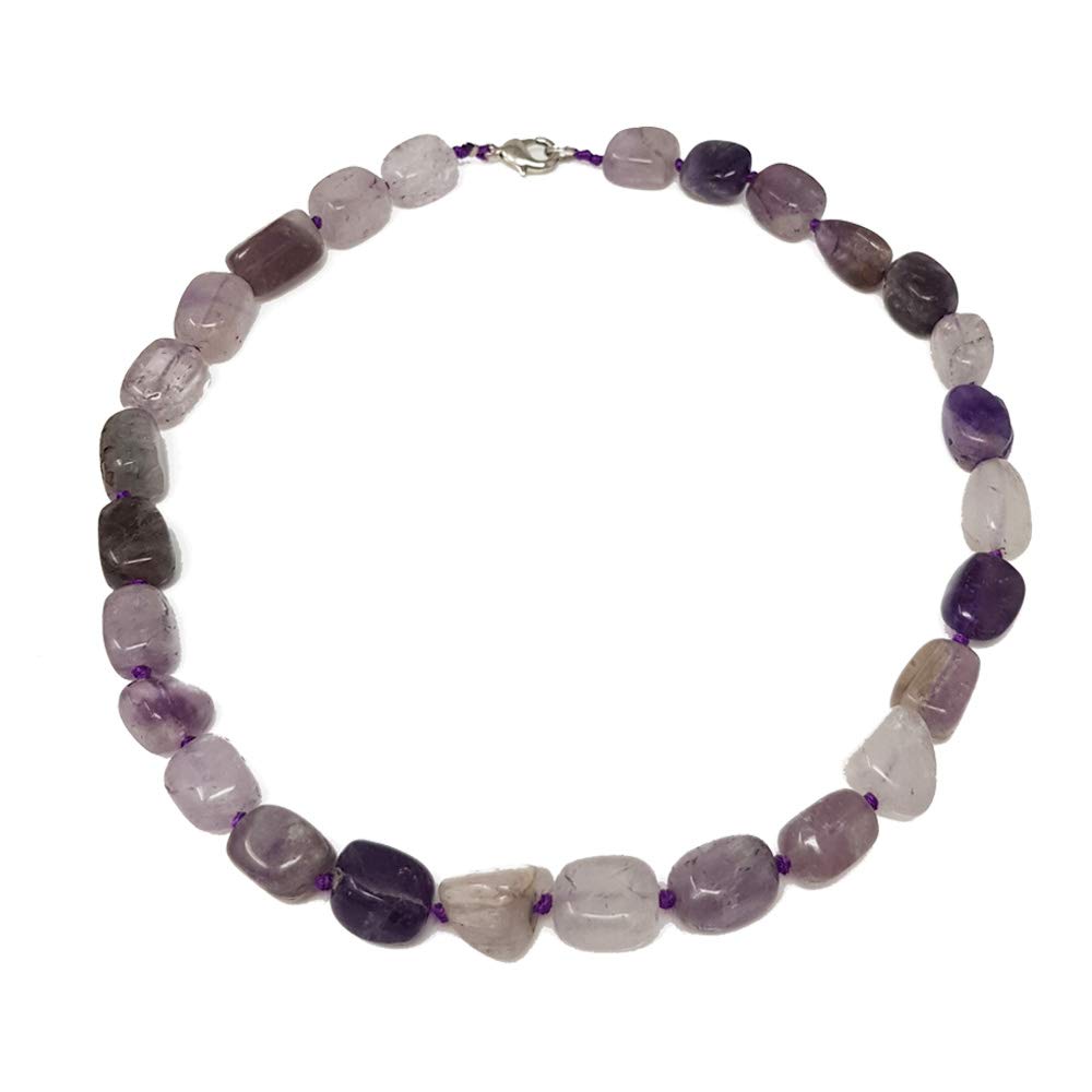 Treasure Bay Chunky and Stylish Purple Fluorite Gemstone Necklace