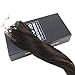 Sunny Loop Micro Ring Remy Human Hair Extensions 50Strands Full Head Darkest Brown (Col #2) Hair Extensions 14 Inches 50gram