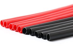 ELECFUN 1/8 Inch 8Ft Waterproof Heat Shrink Tubing, 3:1 Marine Grade Adhesive Lined Heat Shrink Tube, Dual Wall Sealing Oil-P