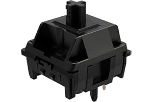 MELETRIX WS Arowana Black Mechanical Keyboard Switches, 35Pcs HMX Linear Switches Pre Lubed 5 Pins 57gf Key Switch for Mechanical Gaming Keyboard (Black)