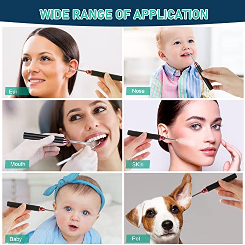 Ear Wax Removal Tool,Ear Cleaner Camera with 10 Pcs Ear Set,1080P HD Smart Rechargable,Ear Otoscope with 6 LED Lights Ear Cleaning Kit,Compatible with iPhone, Andriod Phones and Tablets(Black)