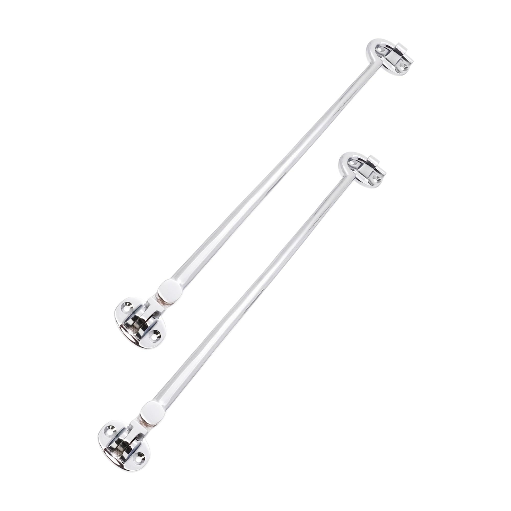 Infinity Decor 12 inch 300mm Brass Cabin Hook & Eye Silent Door Swivel/Catch/Latch/Lock for Window, Garden, Garage Gate in Polished Chrome for Internal & External use- Pack of 2