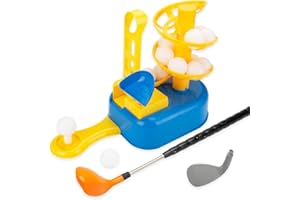 OMNISAFE Kids Golf Toys Set with 15 Pcs Golf Balls, Indoor Outdoor Lawn Sport Toy for Toddler, Exercise Game Birthday Gifts for 5+ Year Olds Boys Girls