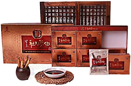 HANSAMIN Korean Fermentative Cheon-ji Red Ginseng ( Liquid Extract Beverage 100% / 6-year ) 45ml x 30 pouch / Made in Korea