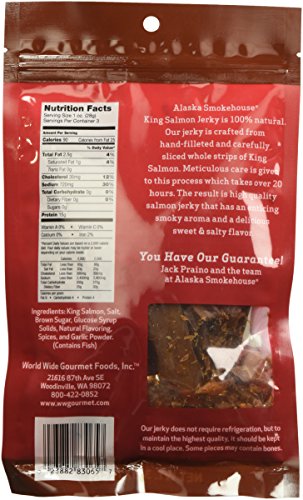Alaska Smokehouse Salmon Jerky, 3-Ounce Bag - Thumbnail 3
