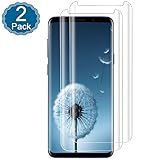 Galaxy S9 Screen Protector, 3D Full Screen Coverage Glass [Easy to Install][9H Hardness][HD-Clear][Case Friendly][Anti-Fingerprint] Tempered Glass Screen Protector for Samsung Galaxy S9 [2 Pack]