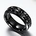 Men's Women's 8MM Wedding Bands Engagement Ring Stainless Steel Channel CZ Promise Rings for Him Black Size 8