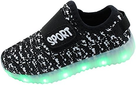 Eden Babe Breathable LED Light Up Shoes USB Sneakers for Kids Boys Girls