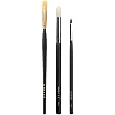 Morphe Precision Liner Makeup Brush Trio - Eyeshadow Brush Set for Blending, Precision and Definition - Includes M573, M443, M210 - For Cream or Powder Eyeshadow and Eyeliner (3 Count)