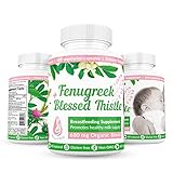 Fenugreek Seed Extract & Blessed Thistle Lactation Supplement By Breast & Baby – All Natural, Non GMO, Gluten Free Breast Milk Production Organic 680mg Potent Herbal Blend, 100 capsules
