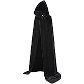 ALIZIWAY Deluxe Hooded Cape Cloak Thick Velvet with Hood for Adults Men Women Cosplay Halloween Christmas