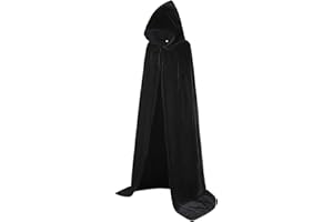 ALIZIWAY Deluxe Hooded Cape Cloak Thick Velvet with Hood for Adults Men Women Cosplay Halloween Christmas