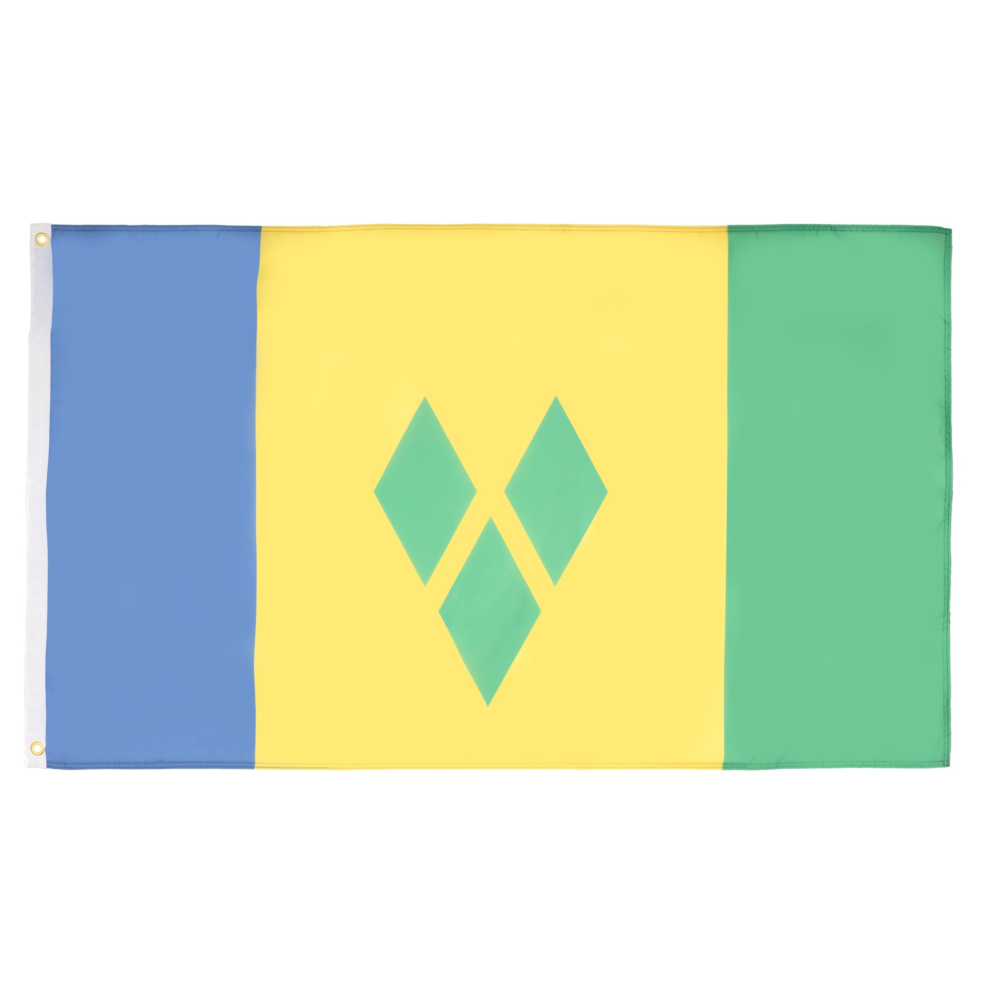 AZ FLAG - Saint Vincent Flag - 3x5 Ft - 100D Polyester Vicentian Banner with Two Metal Grommets - Fade Resistant - Vivid Colors - 3' x 5' Feet - 150x90 Cm — image 1