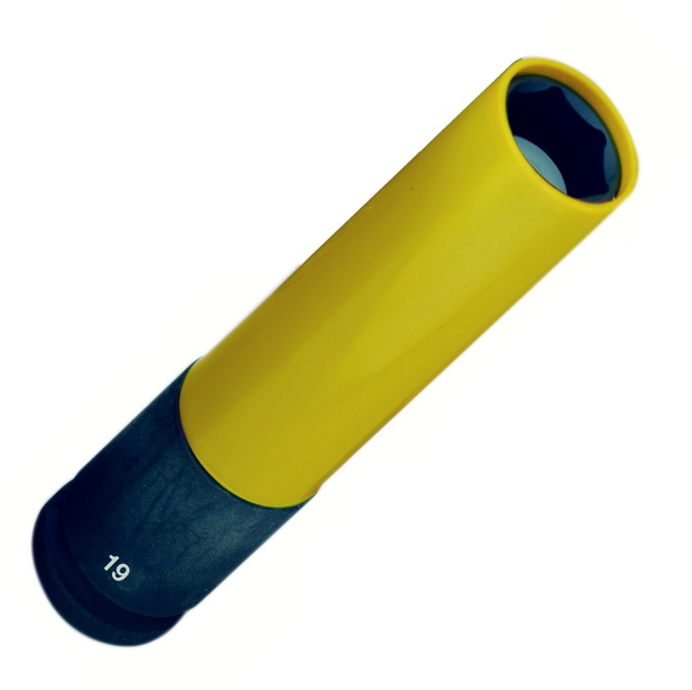 Proxxon Impact 23974 Socket Spanner Extra Long for Use with Pneumatic Screwdrivers Extreme Wear Resistance 1/2 Inch Length 130 mm Diameter 19 mm Torque: 500 Nm