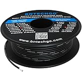 BNTECHGO 18 Gauge Silicone Wire Spool 250 ft Black Flexible 18 AWG Stranded Tinned Copper Wire