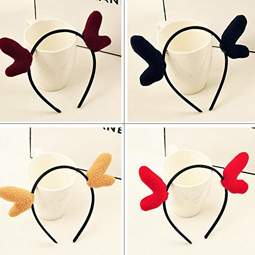 Yaheeda Women Hair Band Headwear,Cute Fawn Cat Ox Ear Shape Solid Headband for Women and Girls