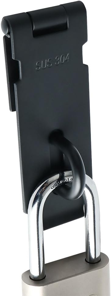 Sayayo Hasp and Staple Shed Lock Padlock Hasp Door Lock Gate Latch 4 Inches - Image 3