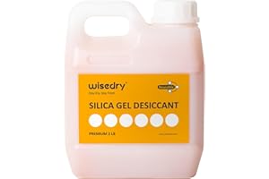wisedry [ 2 LBS ] Reusable Desiccant Beads Silica Gel Dessicant Beads Bulk for 3D Printer Filament, Gun Safe, 2-4 mm, Color Indicating, Rechargeable