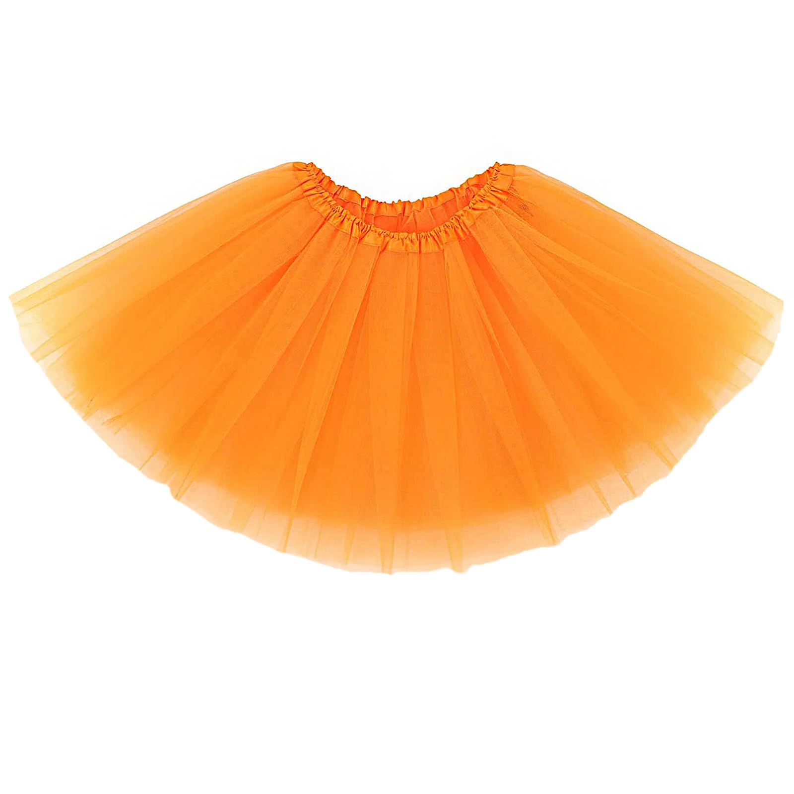 Photo 1 of XINXIYAN Orange Tutu Skirts for Women 5 Layers Girls Mardi Gras Outfit Halloween Costume Adult Party Favor Dance Skirts