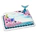 DecoSet® Mystical Mermaid Cake Decorations, 5-Piece Topper with Mermaid Tail, Turtle, Seahorse, Coral, And Crown, Sea-Inspired Topper, Create Stunning Birthday or Special Occasion Cakes or Cupcakes