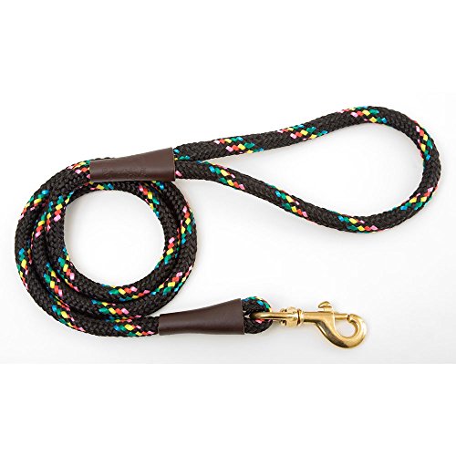 Mendota Dog Products Snap Leash, 1/2-Inch by 6-Feet, Black Confetti