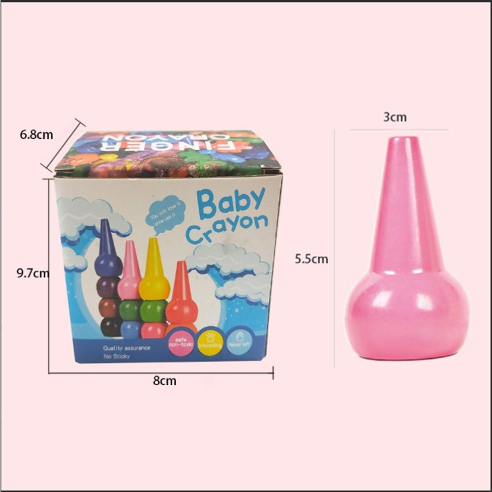 Baby Crayons 12 Colors Finger Crayons Painting Pencil Sticks Washable for Toddlers,Kids,Children,Boys and Girls,MeteorShower Safety and Non-Toxic Stackable Crayons: Office Products