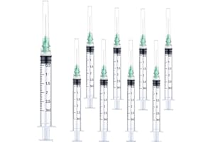 SIRULKEN Luer lock 3ml 21Ga 1 Inch(25mm), 50 Pack Sterile Lab Utensils for Scientific Research, Industrial Dispensing or Liquid Measuring