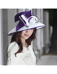 De junio De Young de la nueva llegada Ladies 'satén vestido sombrero Formal Sombrero Encaje de los Rhinestones