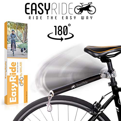 MALABI EasyRide Dog Bike Leash Set - Patent Pending Rotating with Shock Absorbers and Quick Attach Mechanism | Carbon Fiber | Hands-Free, Detachable, Adjustable Leash for The Smoothest Ride - Thumbnail 6