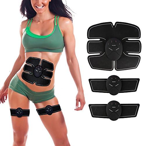 ABS Trainer Waist Toner Ab Simulator Belt EMS Muscle Exerciser for Women and Men Unisex Fitness Fat Burner For Abdomen/Arm/Leg Wireless and Portable