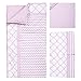 Trend Lab Orchid Bloom 3 Piece Crib Bedding Set, Can Be Used As A Blanket Or A Playmat for Tummy Time, Includes Quilt, Fitted Crib Sheet and Skirt