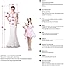Women's Beads Tulle Short Cocktail Prom Dress Clubwear Dress,Pink,6