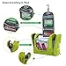 bago Travel Toiletry Bag for Women and Men - Large Waterproof Hanging Large Toiletry Bag for Bathroom and Makeup Bag for Toiletries Organizer -Travel Makeup Bag (Green)