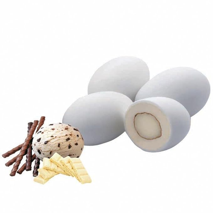 Taufmandeln 500 g Stracciatella weiß (für mind. 22 Gäste, 0,35 EUR/G) - Gastgeschenke Taufe Bonboniere Kommunion Mitgebsel Ko