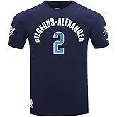 Pro Standard Mens NBA Oklahoma City Thunder Shai Gilgeous-Alexander #2 Classic Player Short Sleeve Tee Midnight Navy 2XL