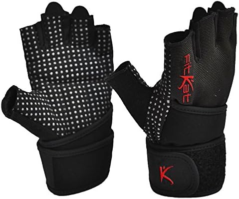 fitKatz Premium Weightlifting Gloves with 18" Wrist Support and Pull-up Tabs - For serious sports enthusiasts with a taste for comfort