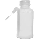 EISCO Wash Bottle, 250ml - Polyethylene - Translucent, Unbreakable - Screw Cap with Down Spout for Dispensing Liquid Labs
