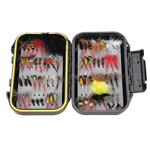 WE-WIN Fliegen Angeln Box mit Fliegen, Forelle Fliegen Angeln Fliegen 72pcs Headed Nymphen Set