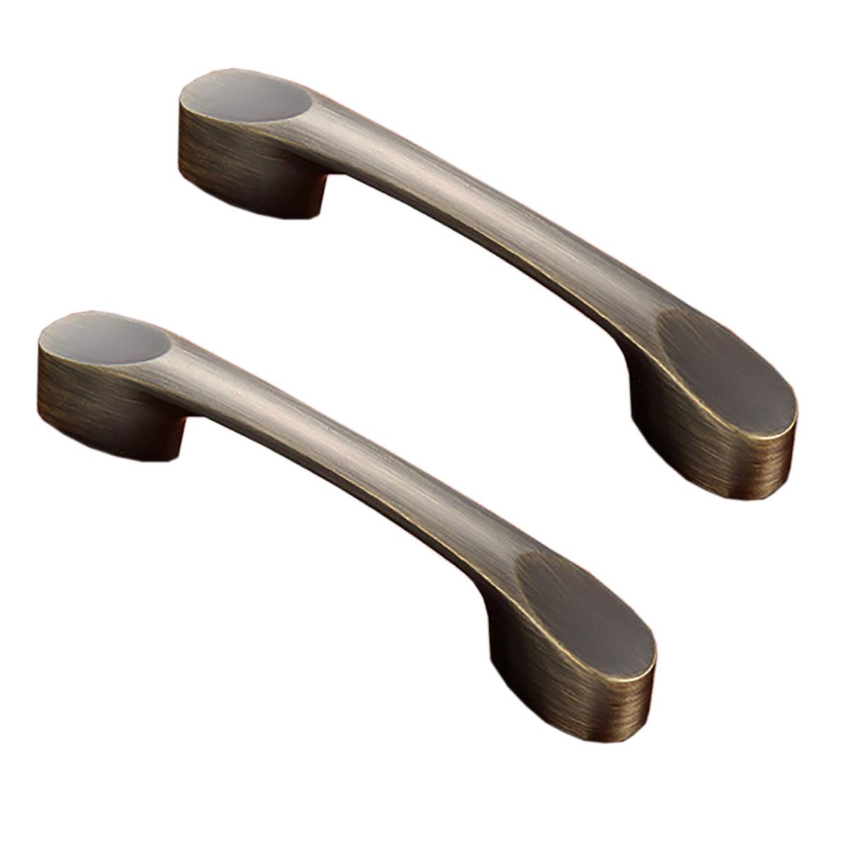 Zinc Alloy Antique Bronze Handle Pulls, Retro Door Pulls Cabinet Handle Pulls Cupboard Pulls, Wardrobe Handles Drawer Handles,64mm, 2 PCS