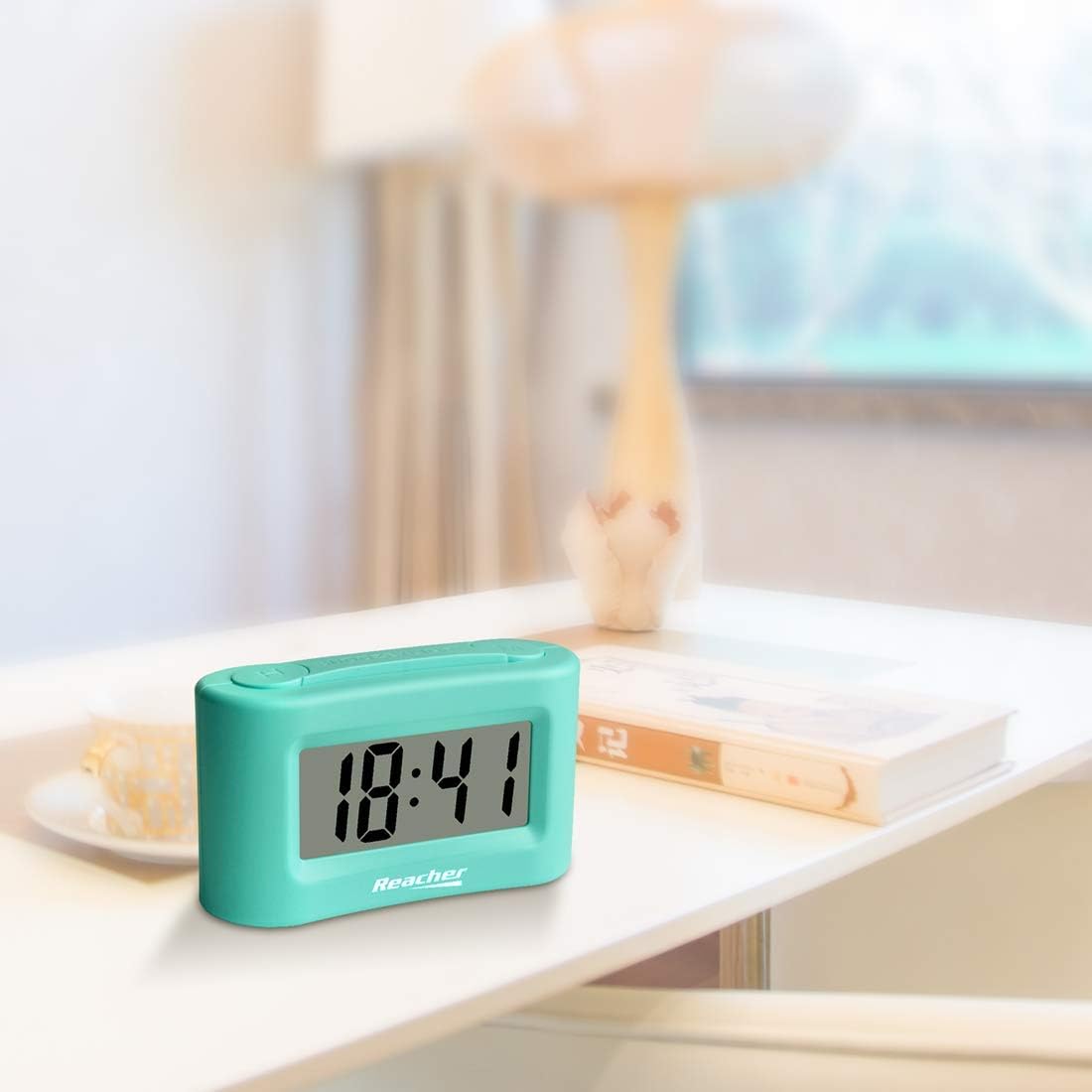 Battery Operated REACHER Digital Alarm Clock Mini Travel Alarm Clock